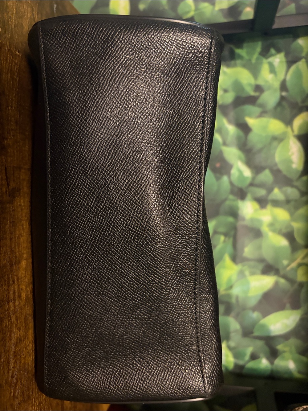 Coach Black Textured Leather Bowling Bag with Gold Hardware - Picture 3 of 5